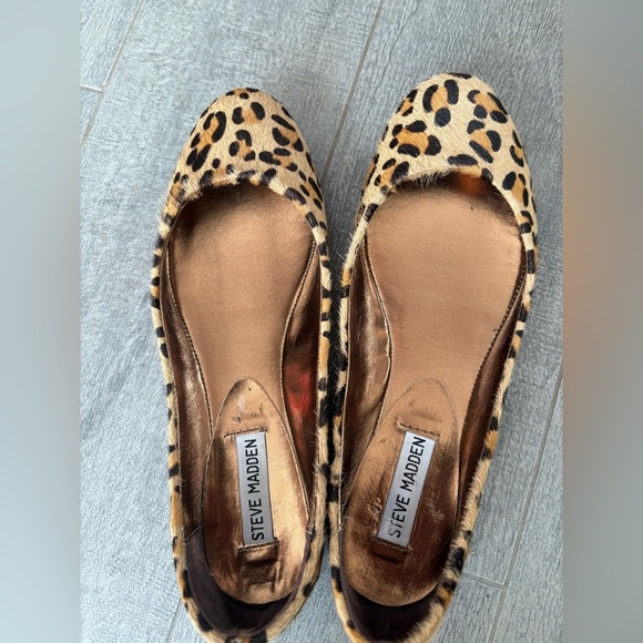 New Steve Madden shoes  leopard flats  sz 9.5 - Picture 1 of 6